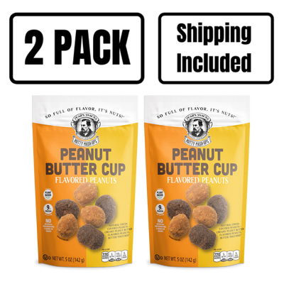 Peanut Butter Cup Flavored Peanuts | Irresistible Mash-Up | Perfect Blend Of Rich, Creamy Peanut Butter & Cocoa | Crunchy, Sweet, & Salty | Packed With Natural Protein | 2 Pack | Shipping Included