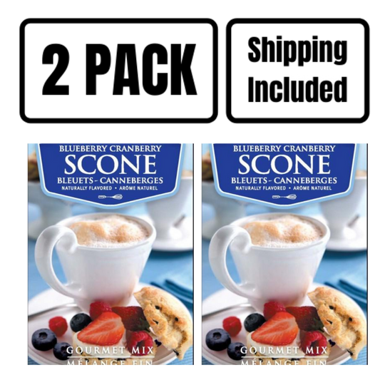 Cranberry-Blueberry Scone Mix | 15 oz. Box | 2 Pack | Shipping Included | Buttery & Flaky | Cobblestone Kitchen