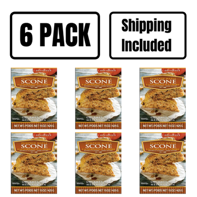 Pumpkin Maple Scone Mix | 15 oz. Box | Buttery, Flaky Scone With Burst Of Spiced Pumpkin | 6 Pack | Shipping Included | Perfect Breakfast or Snack | Easy to Bake | Nebraska Made Pastry | Perfect During Any Season | Warm, Comforting Taste