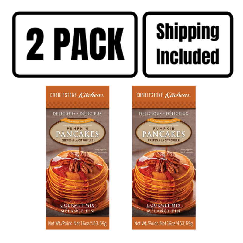 Pumpkin Pancake Mix | 16 oz. Box | Makes The Softest, Fluffiest Stack Of Pancakes With Irresistible Pumpkin Flavor | 2 Pack | Shipping Included | Perfect Amount Of Spice | Ultimate Comfort Breakfast Meal | Can Be Enjoyed During Any Season