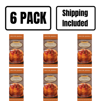 Pumpkin Pancake Mix | 16 oz. Box | Pumpkin Twist On Traditional Pancakes | Perfect Balance Of Pumpkin & Spice | 6 Pack | Shipping Included | Nebraska Made | Comfort Pastry | Can Be Enjoyed During Any Season