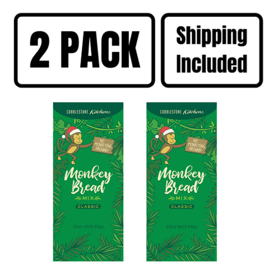 Monkey Bread Mix | 22 oz. Box | 2 Pack | Shipping Included | Cinnamon, Buttery, Gooey | Cobblestone Kitchen