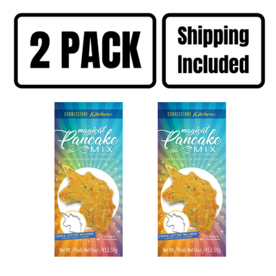 Unicorn Pancake Mix | Unicorn Cookie Cutter Included | 16 oz. Box | Fun Twist To Breakfast | Rainbow Sprinkle Pancakes | 2 Pack | Shipping Included | Easy to Bake | Makes The Softest, Fluffiest Pancakes