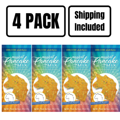 Unicorn Pancake Mix | Unicorn Cookie Cutter Included | 16 oz. Box | Fluffy Rainbow Sprinkle Pancakes | 4 Pack | Shipping Included | Top With Whipped Cream & Maple Syrup | Easy to Bake | Tastes Magical