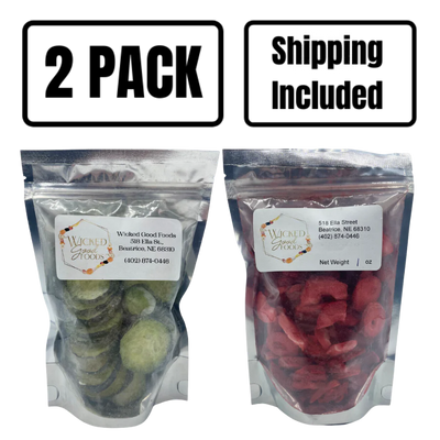 Healthy Freeze Dried Snack Pack | Ranch Cucumbers | Freeze Dried Strawberries | 1 oz. Bags | Shipping Included | Sweet & Salty Perfection