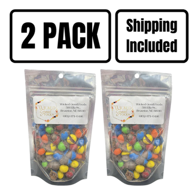 Freeze Dried Chocolate | Fudge Crunchers | 4 oz. Bag | Crunchy Shell | Airy, Chocolate Crunch | Perfect Party Favor | 2 Pack | Shipping Included