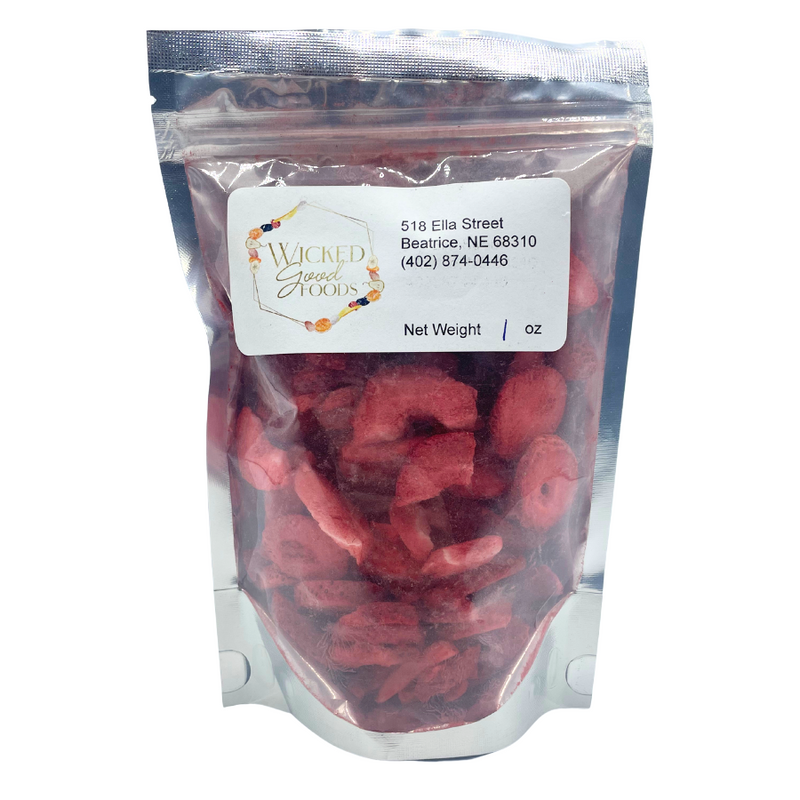 Freeze Dried Strawberries | Healthy Snack | 1 oz. Resealable Bag | Optimal Amount Of Nutrients | Crunchy, Crispy, & Sweet Flavor | Delicious & Nutritious | Fresh Strawberry Taste