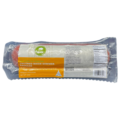Jalapeno Peppercheese Summer Sausage | High Protein Snack | No MSG | Ready To Eat | Charcuterie |  7-8 oz. Roll | Pack of 3 | Shipping Included | Delicious Bison Flavor | Bold, Extra Spicy Flavor | Protein-Packed | 100% Bison Meat  | Ready To Eat