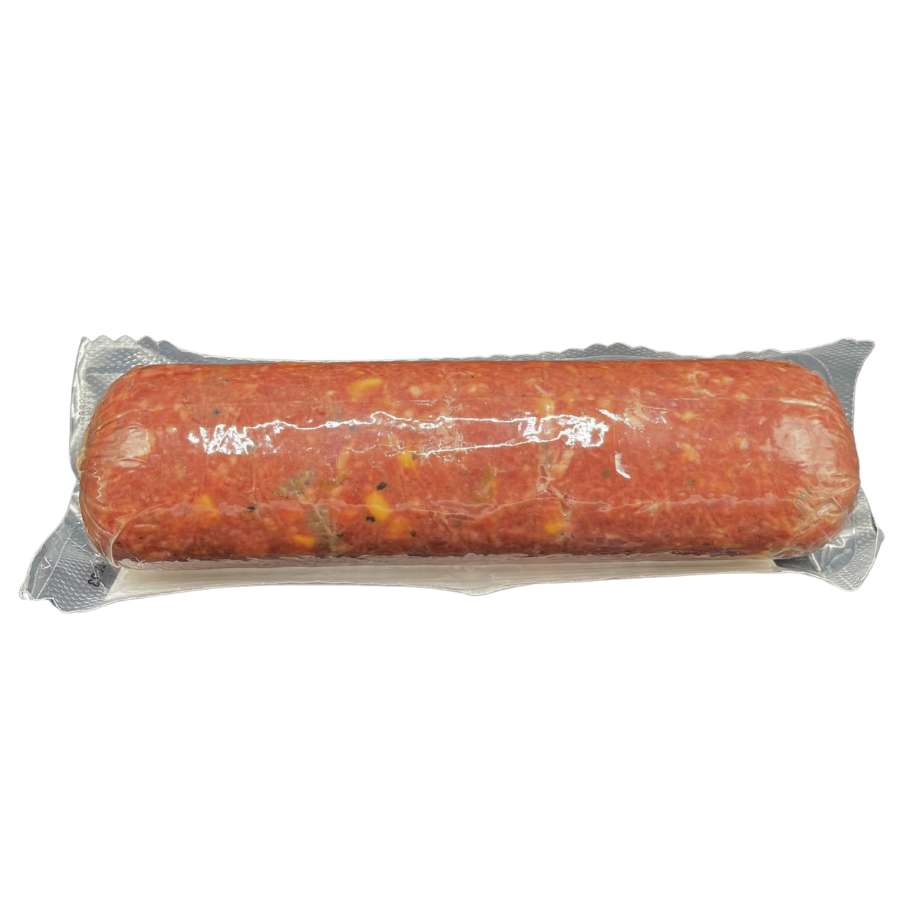 Jalapeno Peppercheese Summer Sausage | All Natural Bison Meat | High Protein Snack | No MSG | Ready To Eat | Charcuterie |  7-8 oz. Roll | Pack of 6 | Shipping Included
