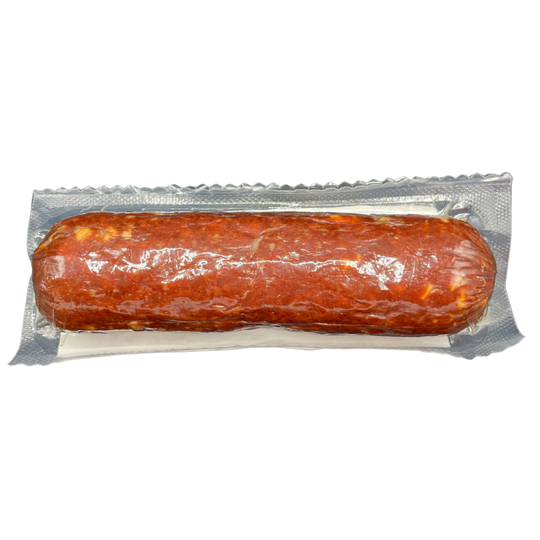 BBQ Peppercheese Summer Sausage | All Natural Bison Meat | High Protein Snack | No MSG | Ready To Eat | Charcuterie |  7-8 oz. Roll | Delicious BBQ & Peppercheese Flavor | Cooked To Tender Perfection | Enjoy Alone Or With Cheese & Crackers