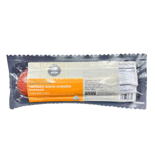 Original Bison Summer Sausage |  7-8 oz | Nebraska Bison