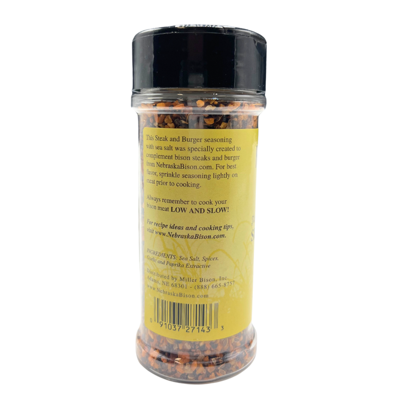 Steak and Burger Seasoning | Made with Sea Salt | Specially Formulated | Great for Bison Meat | Delicious and Savory Flavor | 4 oz. Bottle | Pack of 3 | Shipping Included | Pairs Great With Other Meat & Vegetables | Perfect Blend Of Spices & Herbs