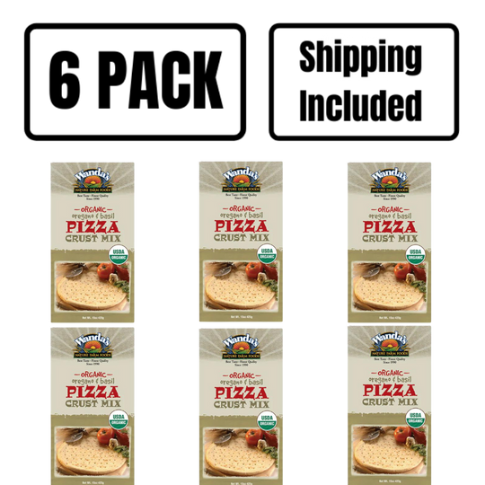 Pizza Crust Mix | Oregano & Basil | Organic | 15 oz. | 6 Pack | Shipping Included | Baked To A Golden, Crispy Perfection | Fun Family Pizza Night Cooking | Perfect Italian Herb & Spice Medley | Pizza Crust Mix For The Perfect Homemade Pizza