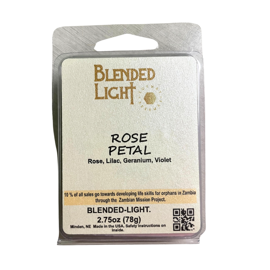 Rose Scented Wax Melts | 2.75 oz. | Soy & Beeswax | Fresh Floral Aroma | Made in Kearney, NE | Blended Light