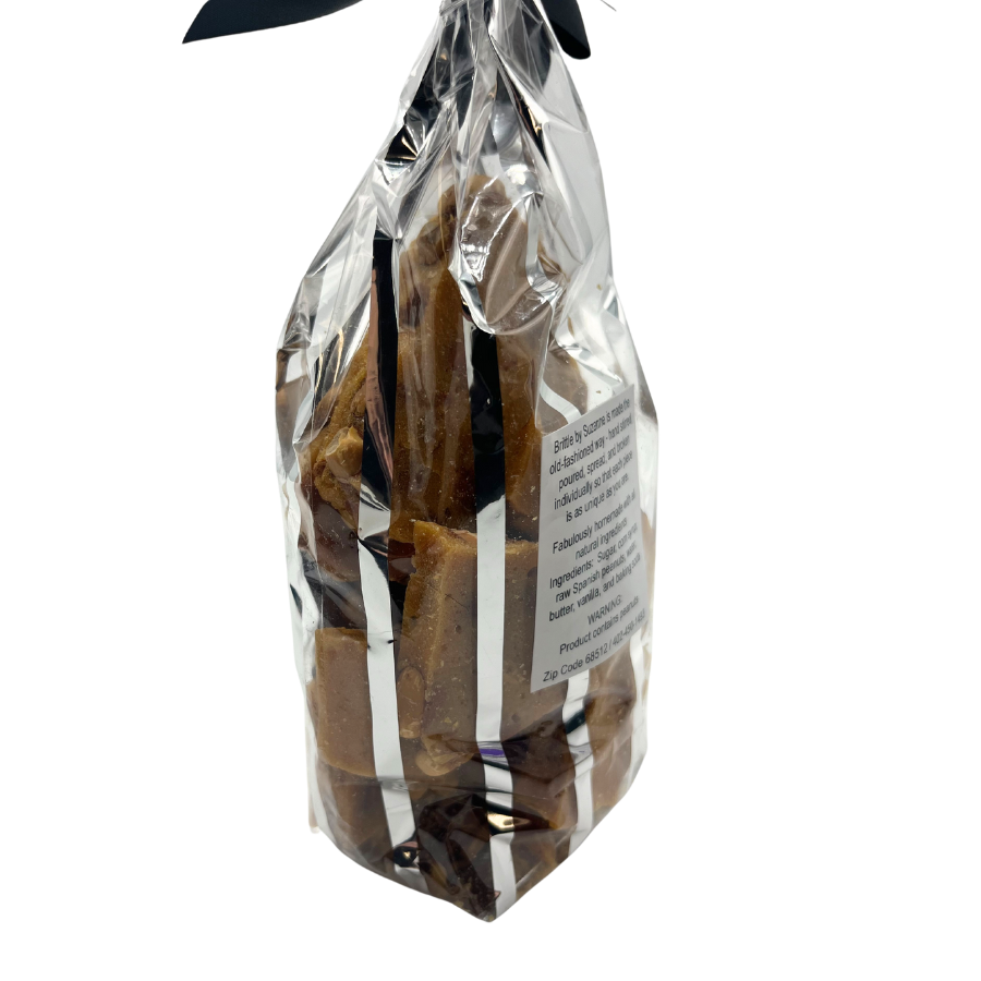Homemade Peanut Brittle | 8 oz. Bag | Perfect Blend of Crisp Crunch | Dissolves In Your Mouth | Sweet and Salty Treat | Made in Nebraska | Sweets by Suzanne