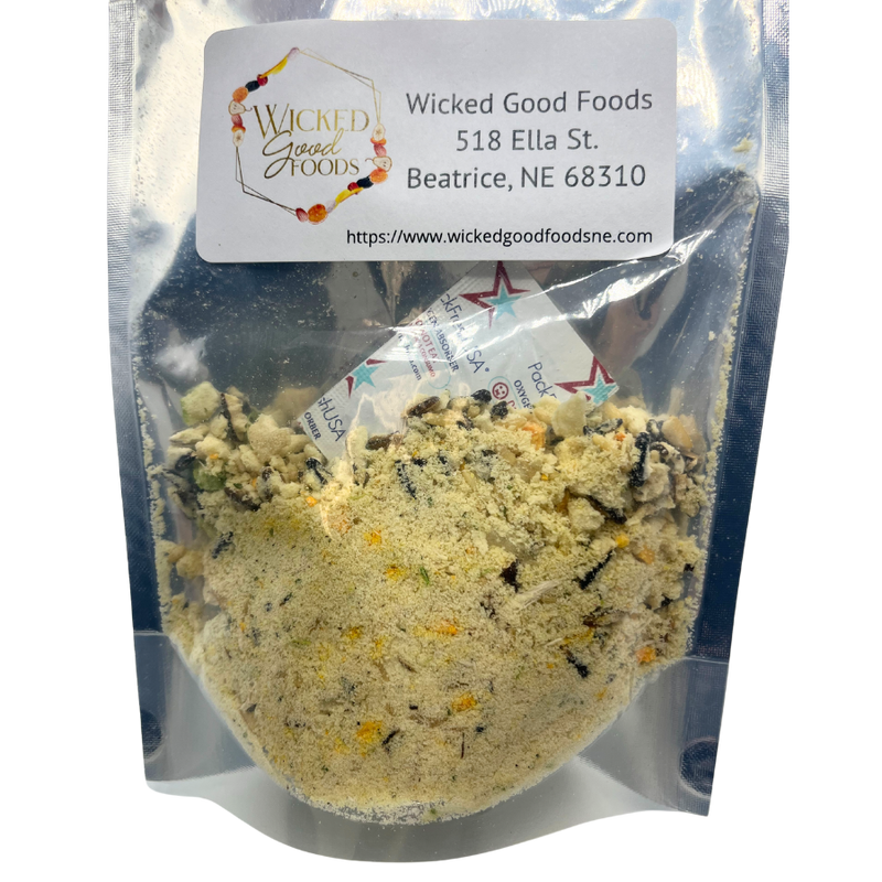 Freeze Dried Soup | Chicken & Wild Rice | 2.75 oz | Homemade In Minutes | Just Add Water | Wholesome Meal | Enjoy The Warmth & Goodness | Easy-To-Make