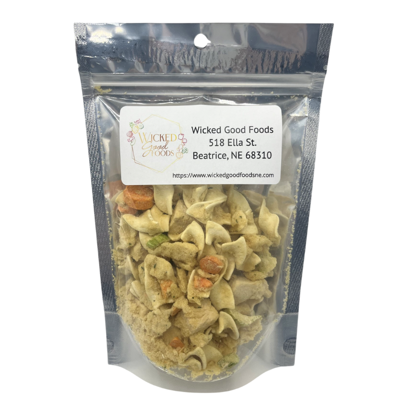 Freeze Dried Soup | Chicken Noodle Soup | 1.70 oz. | Ready In Minutes | 2 Pack | Shipping Included | Homemade Soup Mix | Easy-To-Make Dinner