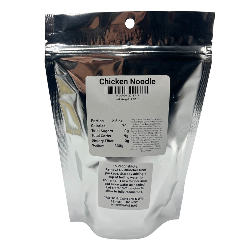 Freeze Dried Soup | Chicken Noodle Soup | 1.70 oz. | Ready In Minutes | No Extra Ingredients | Healthy | Hearty, Homemade Soup | Easy-To-Make Dinner
