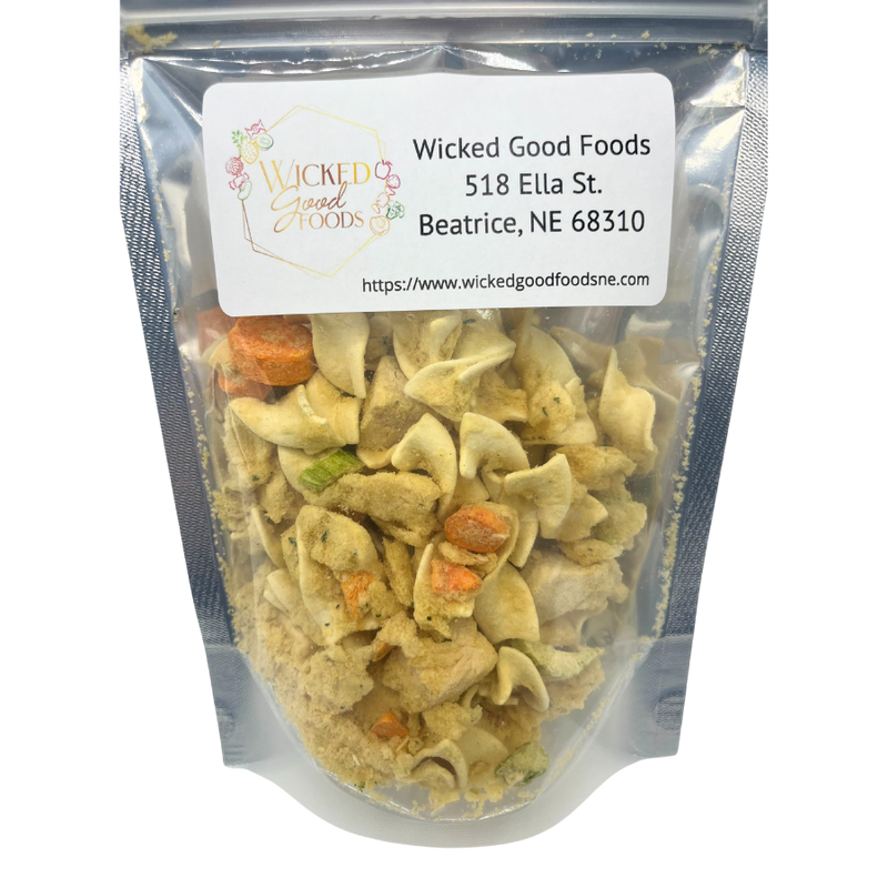 Freeze Dried Soup | Chicken Noodle Soup | 1.70 oz. | Ready In Minutes | Just Add Water | Healthy, Hearty Soup | 3 Pack | Shipping Included