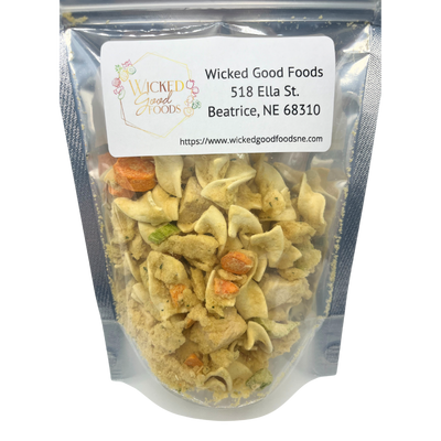 Freeze Dried Soup | Chicken Noodle Soup | 1.70 oz. | Ready In Minutes | 2 Pack | Shipping Included | Homemade Soup Mix | Easy-To-Make Dinner