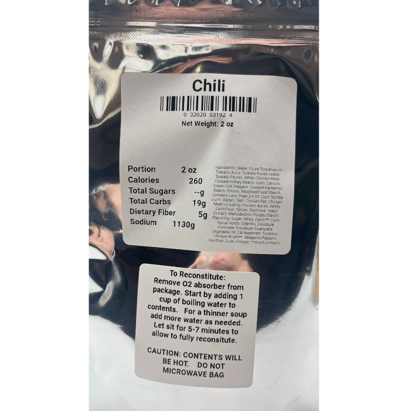 Freeze Dried Soup | Chili Soup | 2 oz | Homemade Soup Mix | No Extra Ingredients Needed | Hearty Meal | Kick Of Heat | 3 Pack | Shipping Included
