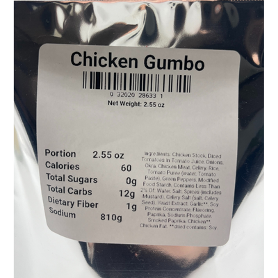 Freeze Dried Soup | Chicken Gumbo | 2.55 oz | Authentic Cajun Flavor | Easy-To-Prepare Meal | Spicy Kick Of Flavor | 6 Pack | Shipping Included