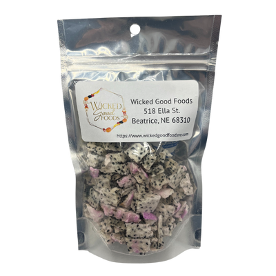 Freeze Dried Dragonfruit | Low Calorie Snack | Packed With Fiber & Antioxidants | .5 oz. | Gut Strengthening Fruit | Sweet, Crunchy Treat