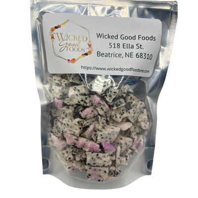 Freeze Dried Dragonfruit | Low Calorie | Source Of Fiber & Antioxidants | .5 oz Bag | Great In Drinks, Salads, & More | 2 Pack | Shipping Included