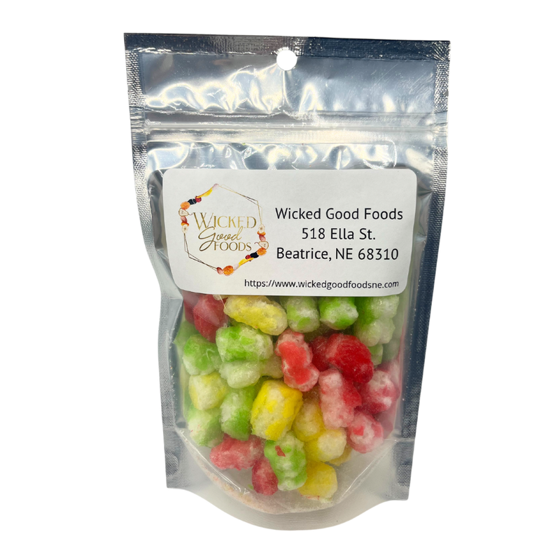 Freeze Dried Candy | Bite-Sized Rainbow Clouds | 2.5 oz. | Perfect Balance Of Sweet & Tangy Flavor | Crispy & Sweet Treat | 3 Pack | Shipping Included