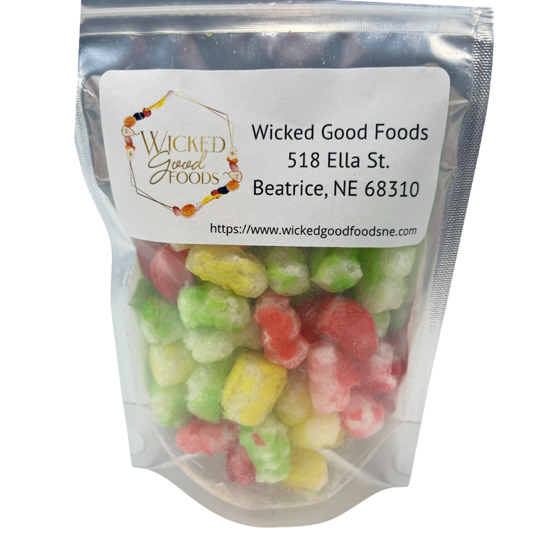 Freeze Dried Candy | Bite-Sized Rainbow Clouds | 2.5 oz. | Perfect Balance Of Sweet & Tangy Flavor | Crispy & Sweet Treat | 3 Pack | Shipping Included