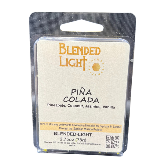 Pina Colada Wax Melts | 2.75 oz. | Soy & Beeswax Melts | Tropical Coconut and Pineapple | Made in Kearney, NE | Blended Light