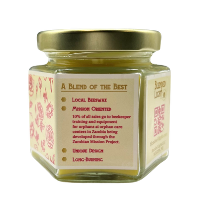 Rose Scented Candle | 3 oz. & 7 oz. Size Options | Fresh, Floral Aroma | Perfect Gift For That Special Someone | All Natural Soy Wax & Beeswax Blend | Long-Lasting Wick