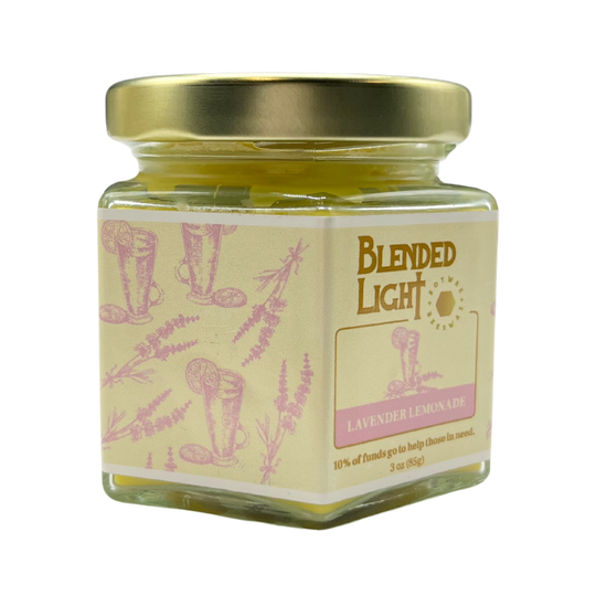 Lavender Lemonade Scented Candle | Choose Your Size | Nebraska-Sourced Beeswax | Made in Kearney, NE | Blended Light