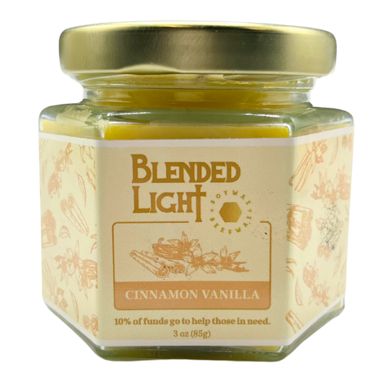 Cinnamon Vanilla Scented Candle | Multiple Sizes | Blended Light