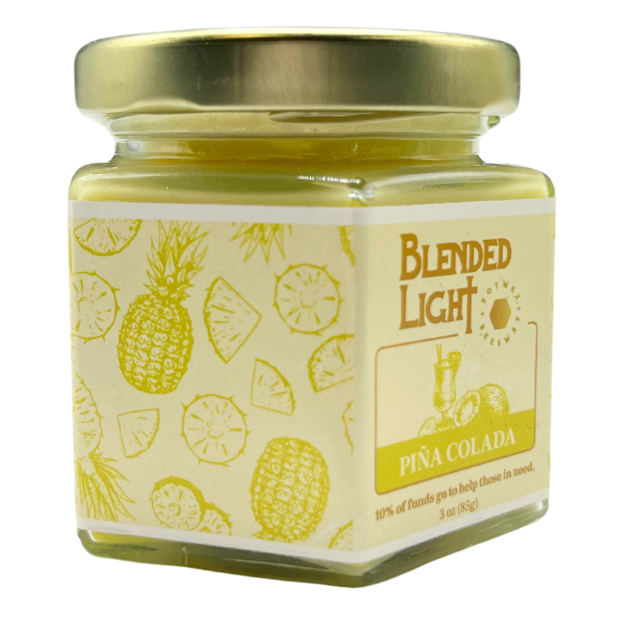 Piña Colada Scented Candle | Choose Your Size | Tropical Aroma | Made in Kearney, NE | Blended Light