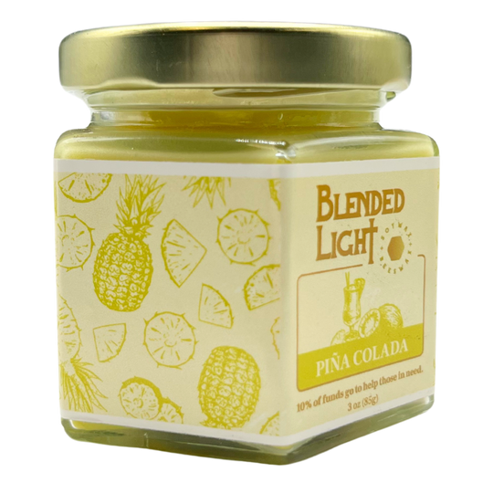 Piña Colada Scented Candle | Choose Your Size | Tropical Aroma | Made in Kearney, NE | Blended Light