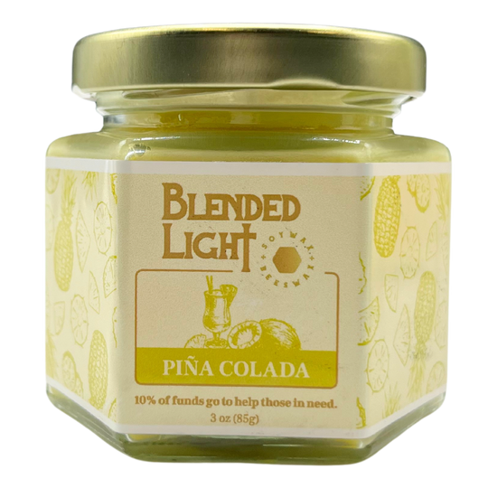 Piña Colada Scented Candle | Choose Your Size | Tropical Aroma | Made in Kearney, NE | Blended Light