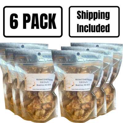 Freeze Dried Chocolate | Nickers | Sweet & Salty Crunch | Resealable 1 oz. Bag | Chocolate Lovers | Perfect Party Favor | 6 Pack | Shipping Included
