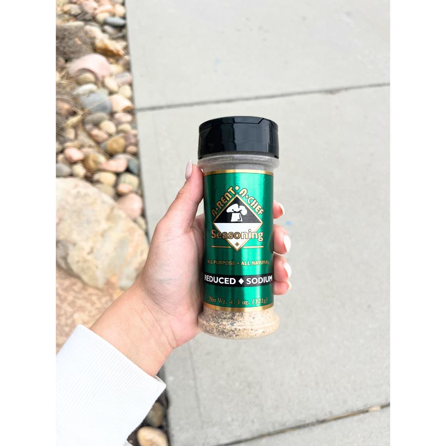 Reduced Sodium Seasoning | All Purpose | All Natural | No MSG | Gluten and Sugar Free | 4.3 oz. Bottle