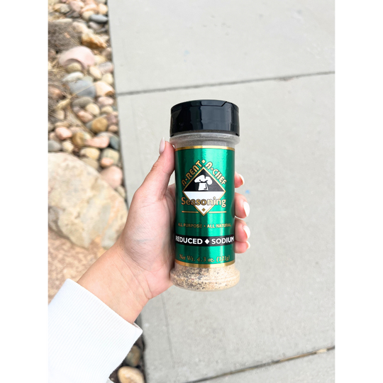 Reduced Sodium Seasoning | All Purpose | All Natural | No MSG | Gluten and Sugar Free | 4.3 oz. Bottle