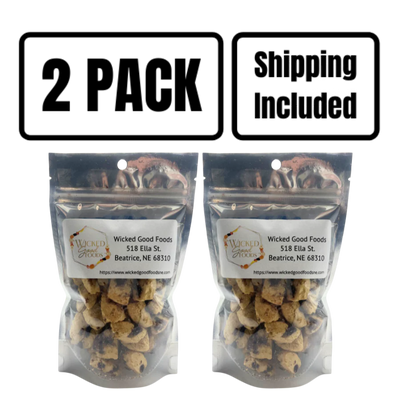 Freeze Dried Cookie Dough | Bite-Sized | 3 oz. Bag | Melt In Your Mouth Cookie Dough | Sweet & Salty Ice Cream Topping | 2 Pack | Shipping Included
