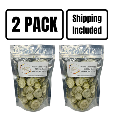Freeze Dried Pickles | .35 oz | Pickle Chips | Traditional Dill Flavor | All Natural Snack | Crispy & Crunchy Delight | 2 Pack | Shipping Included