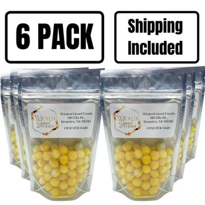 Freeze Dried Lemon Head Bites | 3 oz. Bag | Sweet, Sour, & Delicious | Perfect For Movies, Camping, Or Road Trips | 6 Pack | Shipping Included