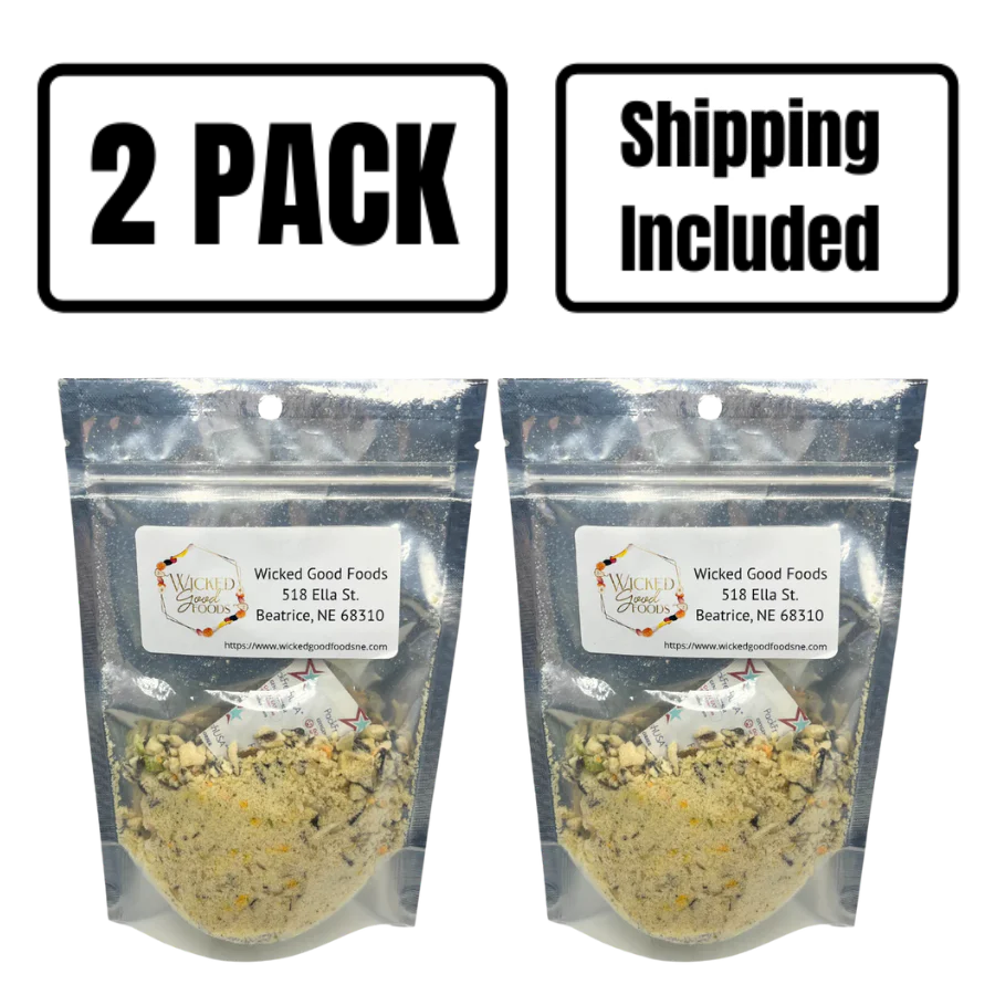 Freeze Dried Soup | Chicken & Wild Rice | 2.75 oz | Homemade In Minutes | Fresh Soup Mix | Wholesome Meal | Cup Of Warmth | 2 Pack | Shipping Included