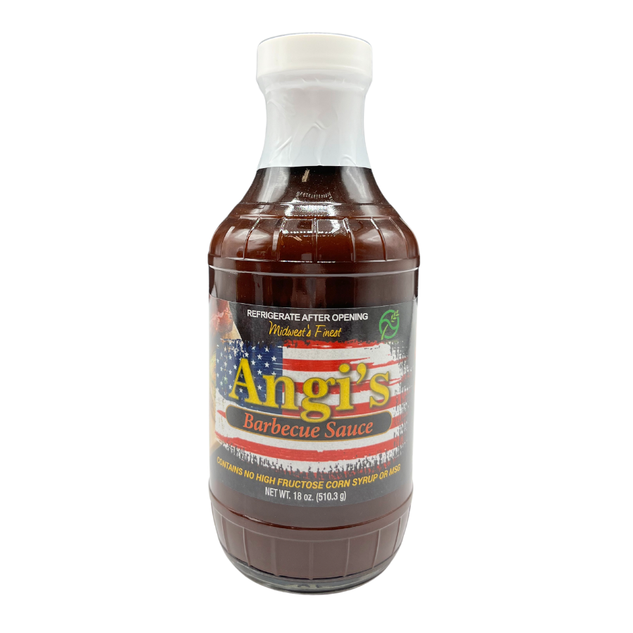 Angi's Barbecue Sauce | Pack of 3 | 18 oz. Bottle | Midwest's Finest Barbecue Sauce | Sweet & Spicy Tang | Smoky Wing & Dipping Sauce | Gluten Free | No MSG