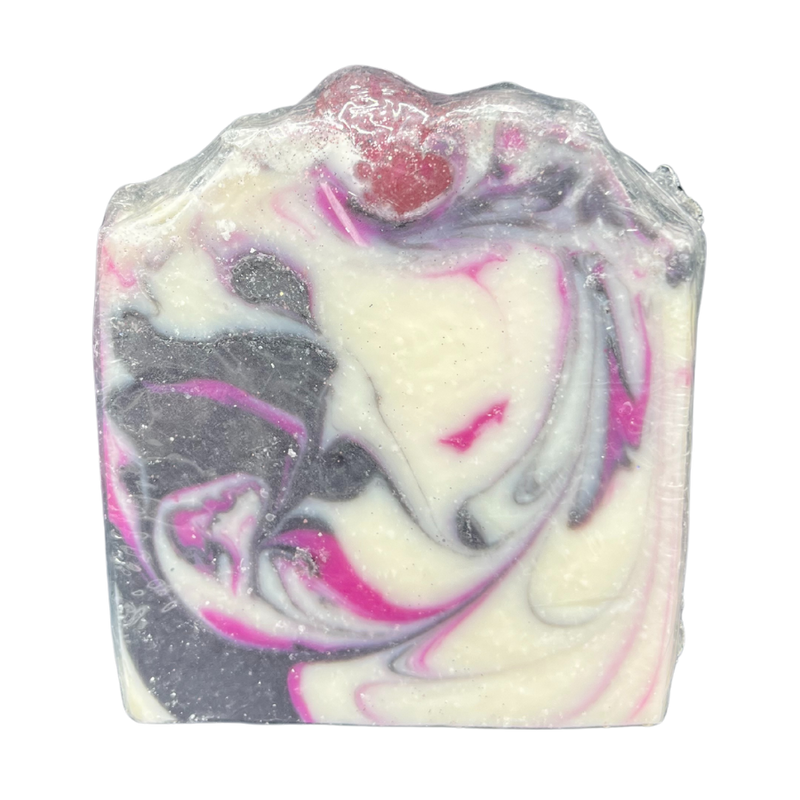 Hand Crafted Artisan Bar Soap | Black Raspberry Vanilla | Natural Ingredients | 5.3 oz. | No Harsh Chemicals | Silky Swirls Of Vanilla & Black Raspberry | Hydrating & Cleansing