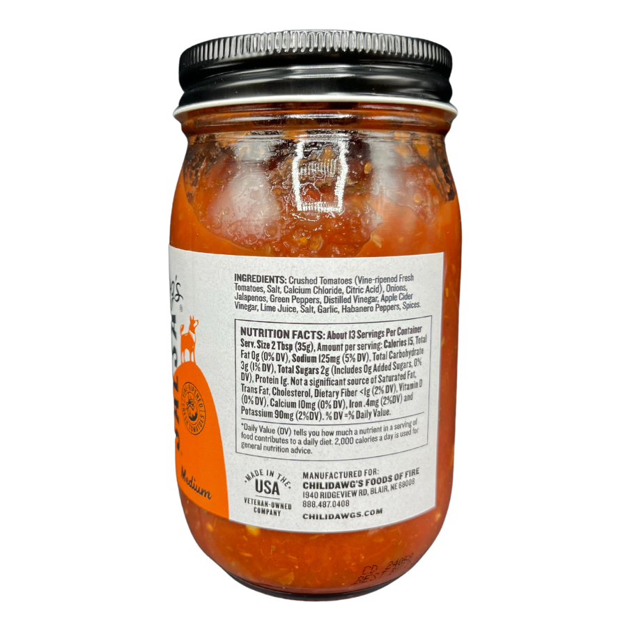 Top Dawg Medium Salsa Ingredients & Nutrition Facts