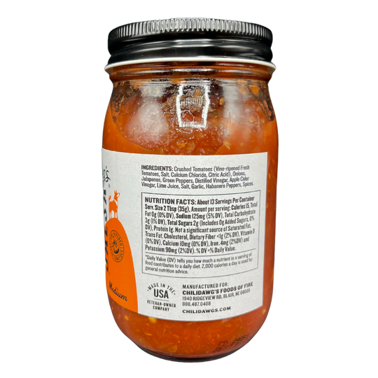 Top Dawg Medium Salsa Ingredients & Nutrition Facts