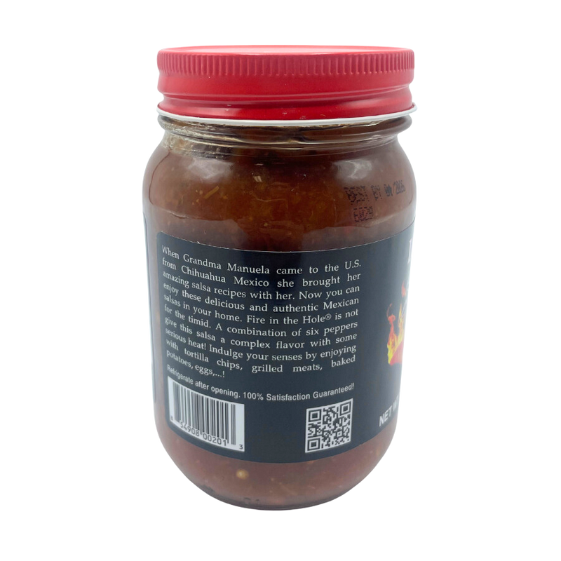 Spicy Salsa | Fire In The Hole | 15.5 oz. | Single Jar | Packed with Heat | Perfect for Spice Lovers | Pairs Well With Tortilla Chips, Grilled Meats, Baked Potatoes, and More | Try on Pizza and Mac &