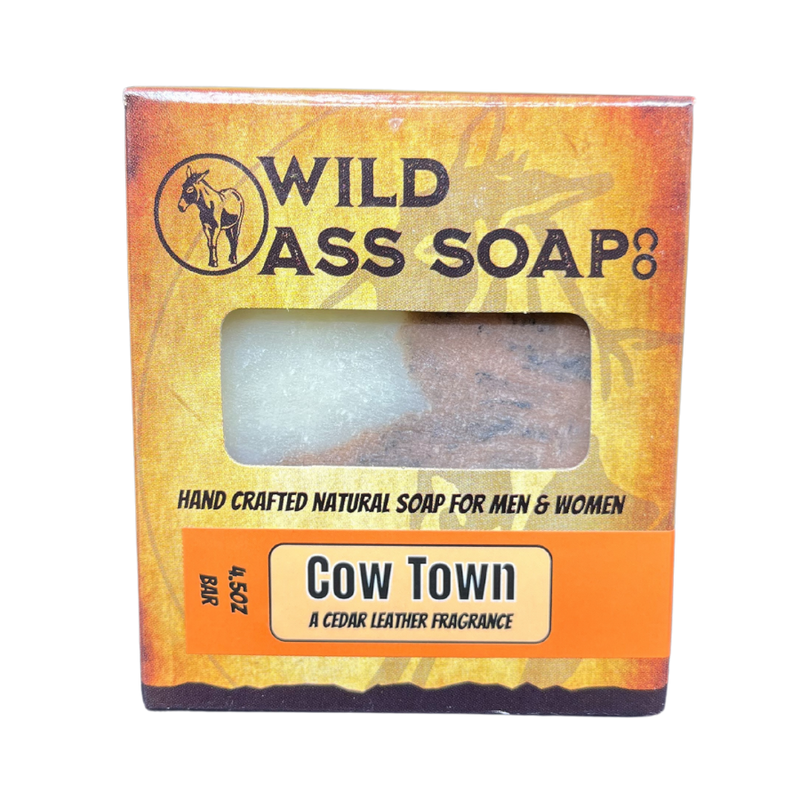 All Natural Soap | Cow Town Scent | 6 Pack | Tallow Soap for Dry Skin | Soap for the Working Man | 4.5 oz. Bar | Shipping Included